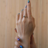 Bi-Color Sapphire Bezel Solitaire I