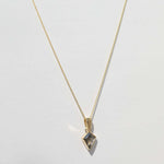 macha studio jewelry designer brooklyn new york yellow gold salt and pepper diamond engagement ring wedding jewelry pendant necklace