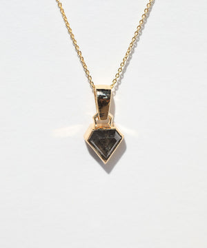 macha studio salt and pepper diamond brooklyn ny jewelry handmade yellow gold pendant necklace jeweler