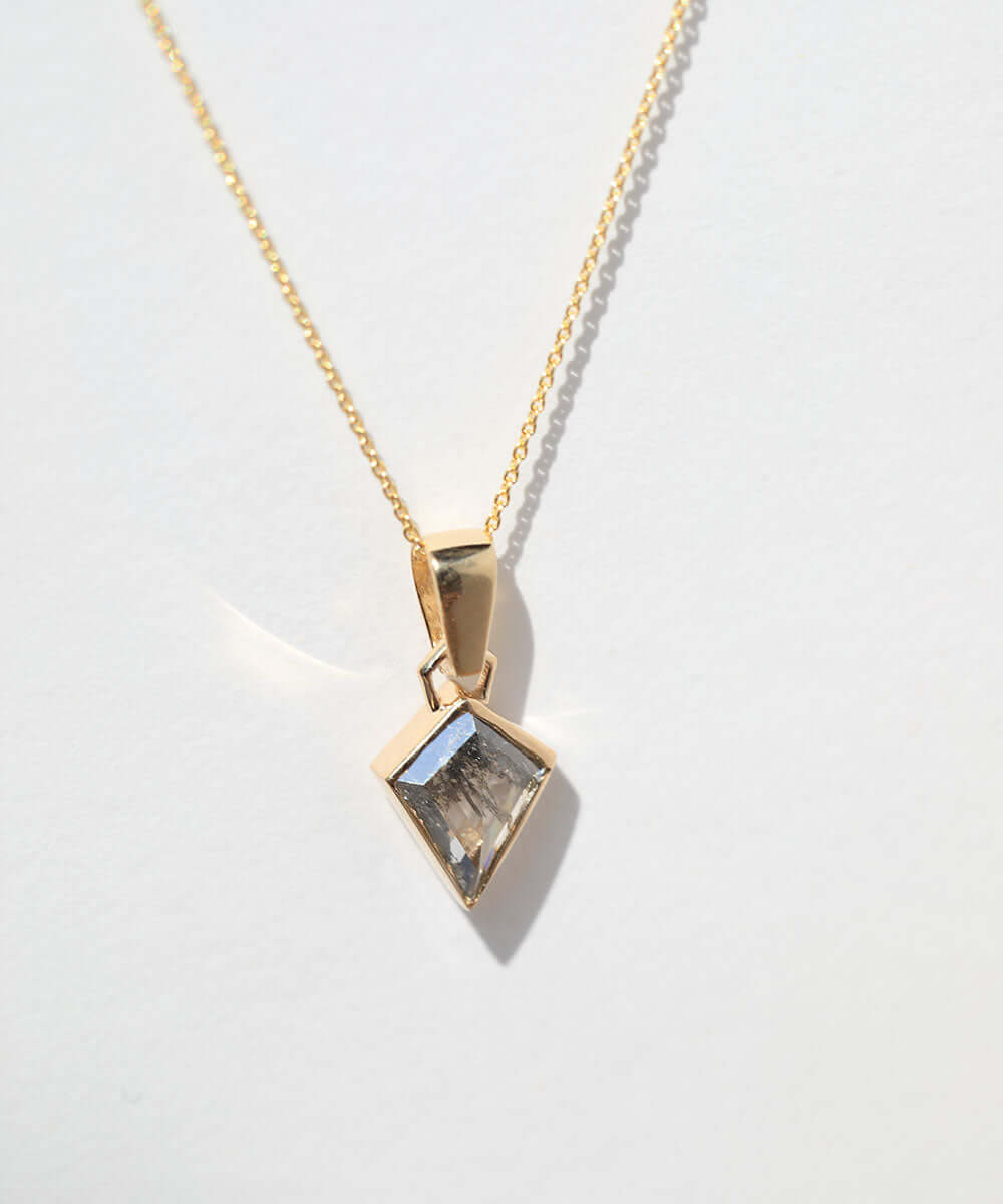 macha studio jewelry designer brooklyn new york yellow gold salt and pepper diamond engagement ring wedding jewelry pendant necklace