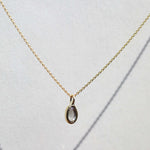 sunstone gem gold necklace NYC fine jewelry brooklyn NY New York jeweler sustainable ethical greenpoint engagement