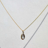 sunstone gem gold necklace NYC fine jewelry brooklyn NY New York jeweler sustainable ethical greenpoint engagement