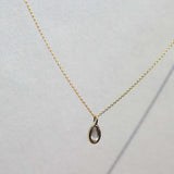 sunstone gem gold necklace NYC fine jewelry brooklyn NY New York jeweler sustainable ethical greenpoint engagement