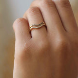 Curved Diamond Band (Wide)