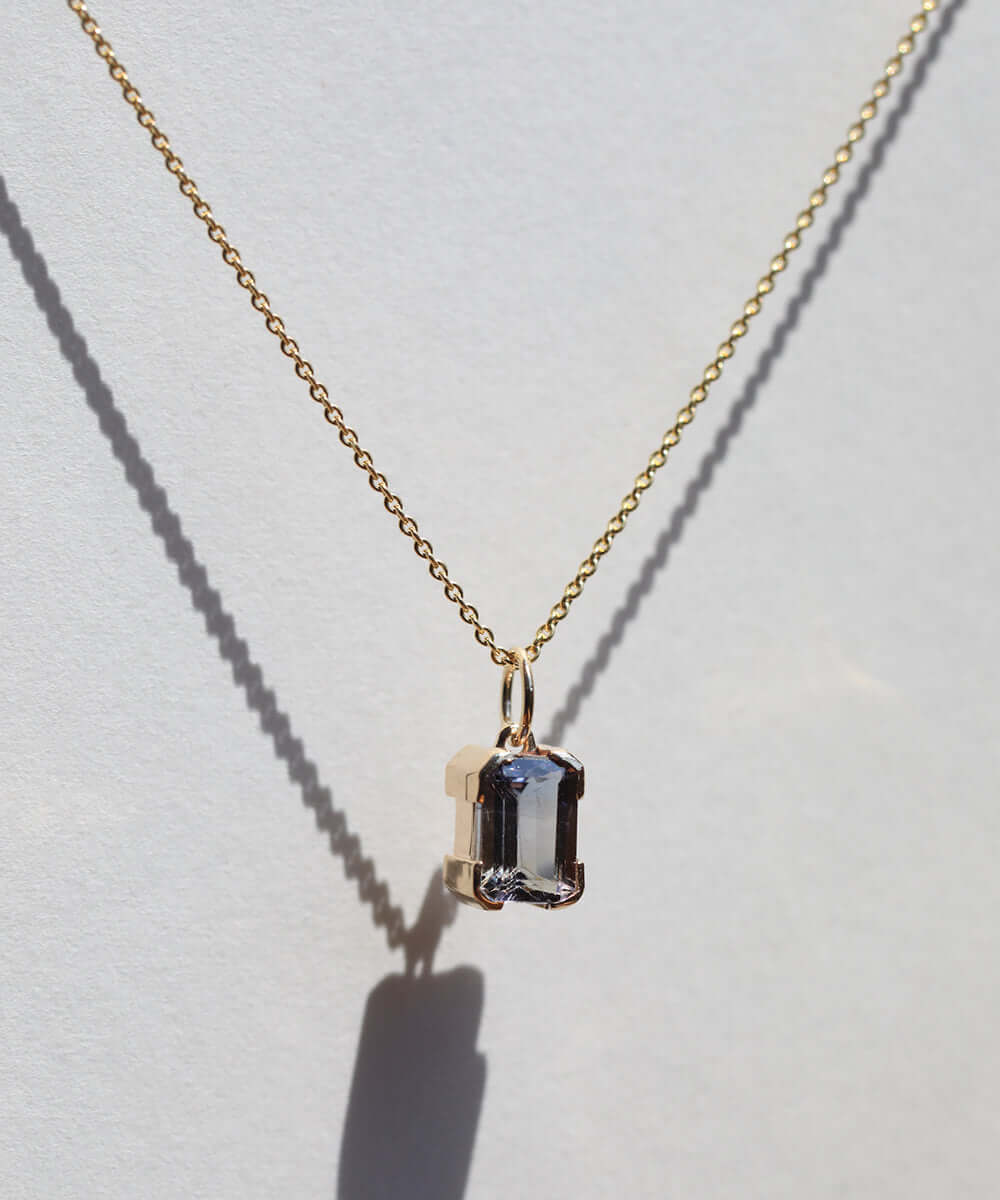 Tanzanite Pendant Necklace Jewelry Brooklyn nyc Greenpoint Designer 