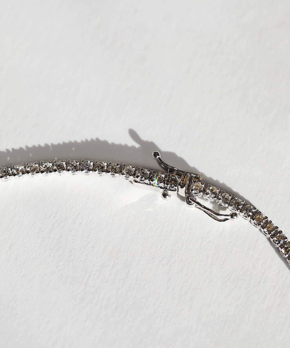 14k gold diamond tennis chain NYC fine jewelry brooklyn NY New York jeweler sustainable ethical greenpoint engagement