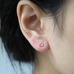 0.08 ct diamond earrings 3.5mm 14k yellow gold Brooklyn New York 