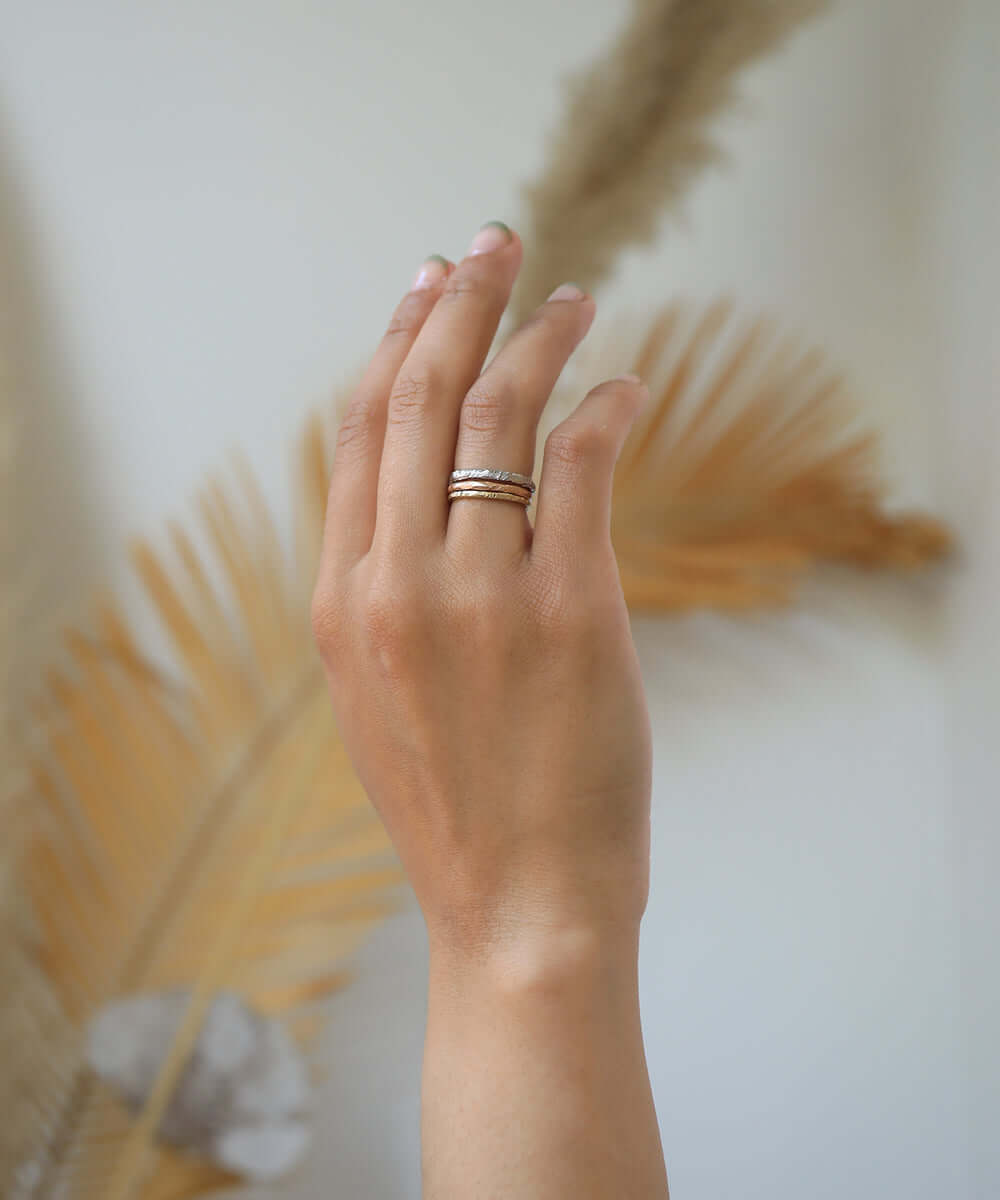 textured band 14k gold platinum Brooklyn New York 11222