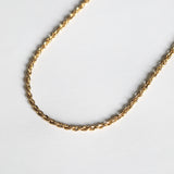 vintage 14k yellow gold rope twisted necklace 1980s unique Macha Studio Greenpoint Brooklyn New York City unisex