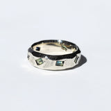 Ragged Band with Bi-Color Sapphires (Australian)