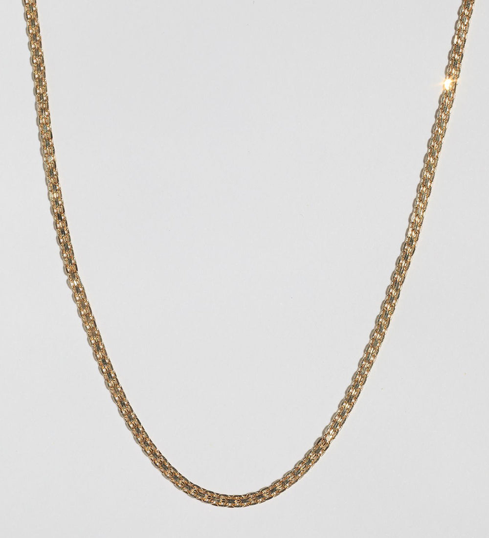 vintage 14k yellow gold chain necklace 1980s unique Macha Studio Greenpoint Brooklyn New York City unisex