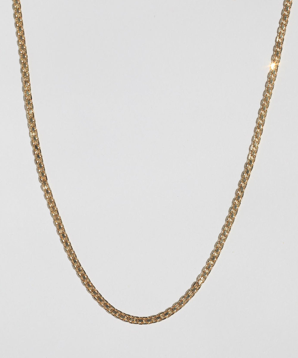 vintage 14k yellow gold chain necklace 1980s unique Macha Studio Greenpoint Brooklyn New York City unisex
