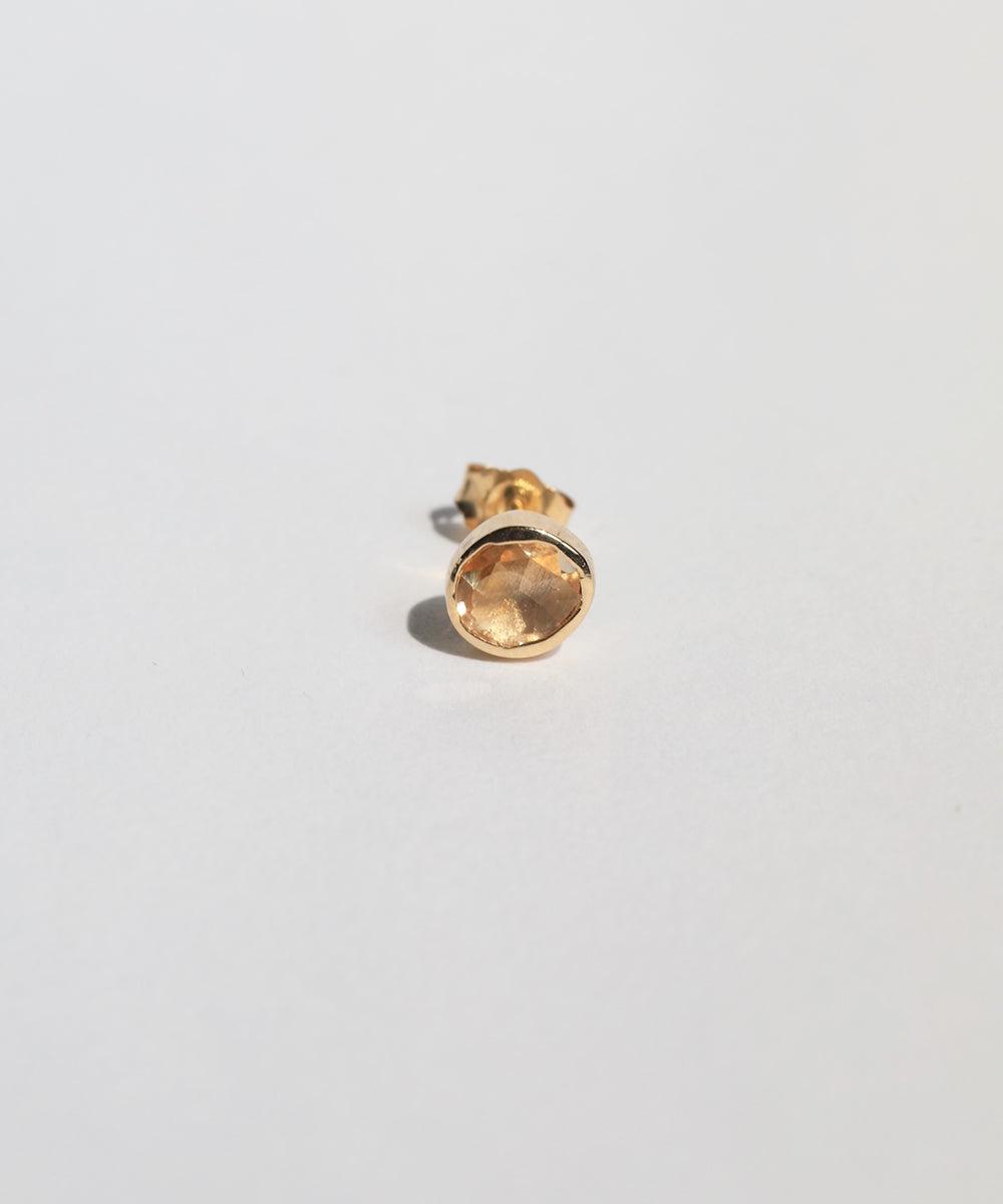 Macha Studio Yellow Sapphire single earring in 14k solid Yellow Gold sold in Greenpoint Brooklyn NYC