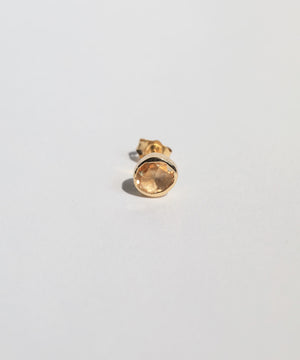 Macha Studio Yellow Sapphire single earring in 14k solid Yellow Gold sold in Greenpoint Brooklyn NYC