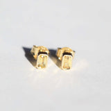 Mini Hellen Yellow Sapphire Stud Earrings