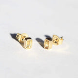 Mini Hellen Yellow Sapphire Stud Earrings