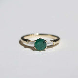 round cut blue sapphires set in 14k gold stud earrings handcrafted macha studio brooklyn new york