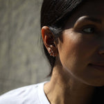 Gold Diamond Hoop Earrings Macha Studio Brooklyn New York