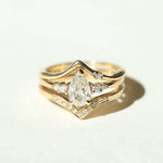 Stacked diamond ring gold Brooklyn New York 