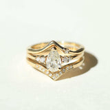 Stacked diamond ring gold Brooklyn New York 