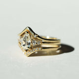 Stacked diamond ring gold Brooklyn New York