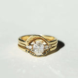 diamond engagement wedding ring set gold Brooklyn New York 
