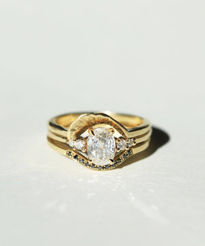 diamond engagement wedding ring set gold Brooklyn New York 