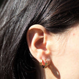 macha jewelry gold earrings hoop sapphire colorful gift brooklyn nyc