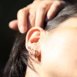 macha jewelry gold earrings hoop sapphire colorful gift brooklyn nyc