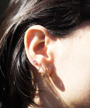 ruby diamond gold studs earrings jewelry macha unique brooklyn nyc