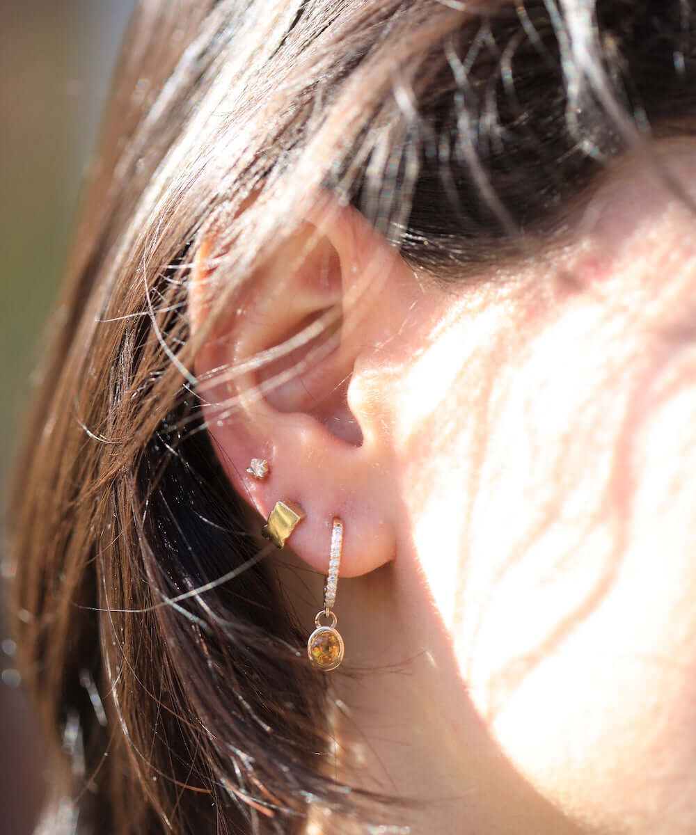 sapphire diamond gold macha jewelry earrings elegant brooklyn nyc