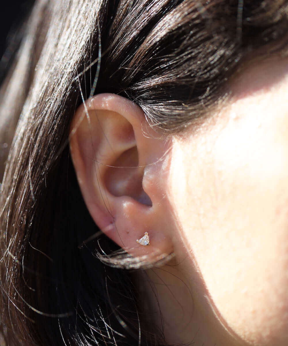 diamond gold stud jewelry macha brooklyn nyc 