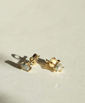  salt and pepper diamond 14k yellow gold earrings Brooklyn New York 11222