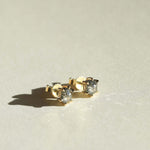 salt & pepper diamond earrings 14k yellow gold  Brooklyn New York 