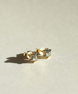salt & pepper diamond earrings 14k yellow gold  Brooklyn New York 