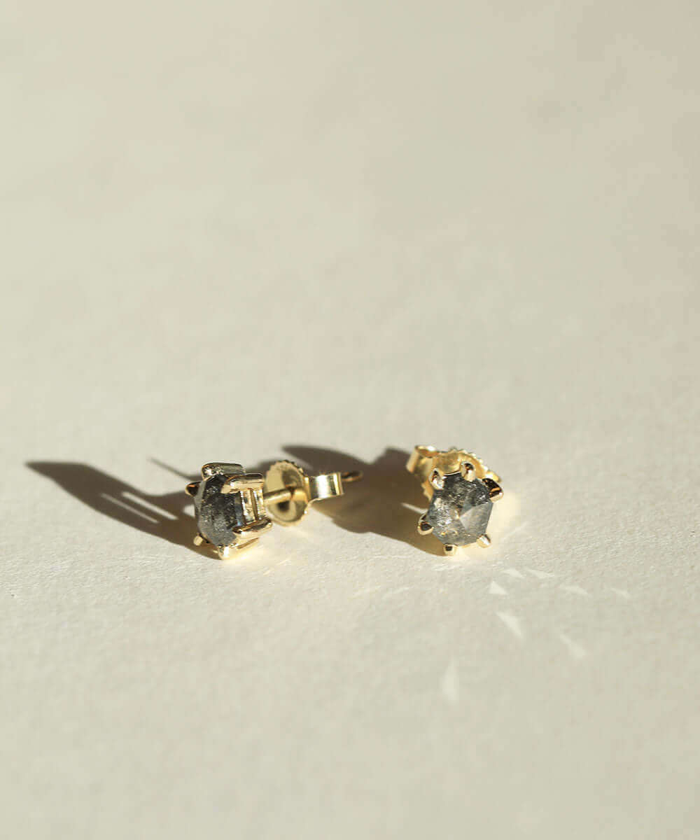 salt and pepper diamond 14k yellow gold Brooklyn New York 11222