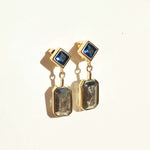 salt and pepper diamond, blue sapphire, 14k yellow gold Brooklyn New York 11222