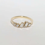 asymmetric diamond engagement ring, Macha Studio, Brooklyn NYC