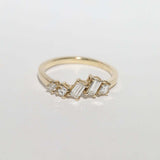 asymmetric diamond engagement ring, Macha Studio, Brooklyn NYC