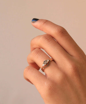 Bella Salt & Pepper Diamond Ring