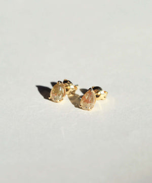 earrings stud macha jewelry diamond yellow 14k gold nyc brooklyn