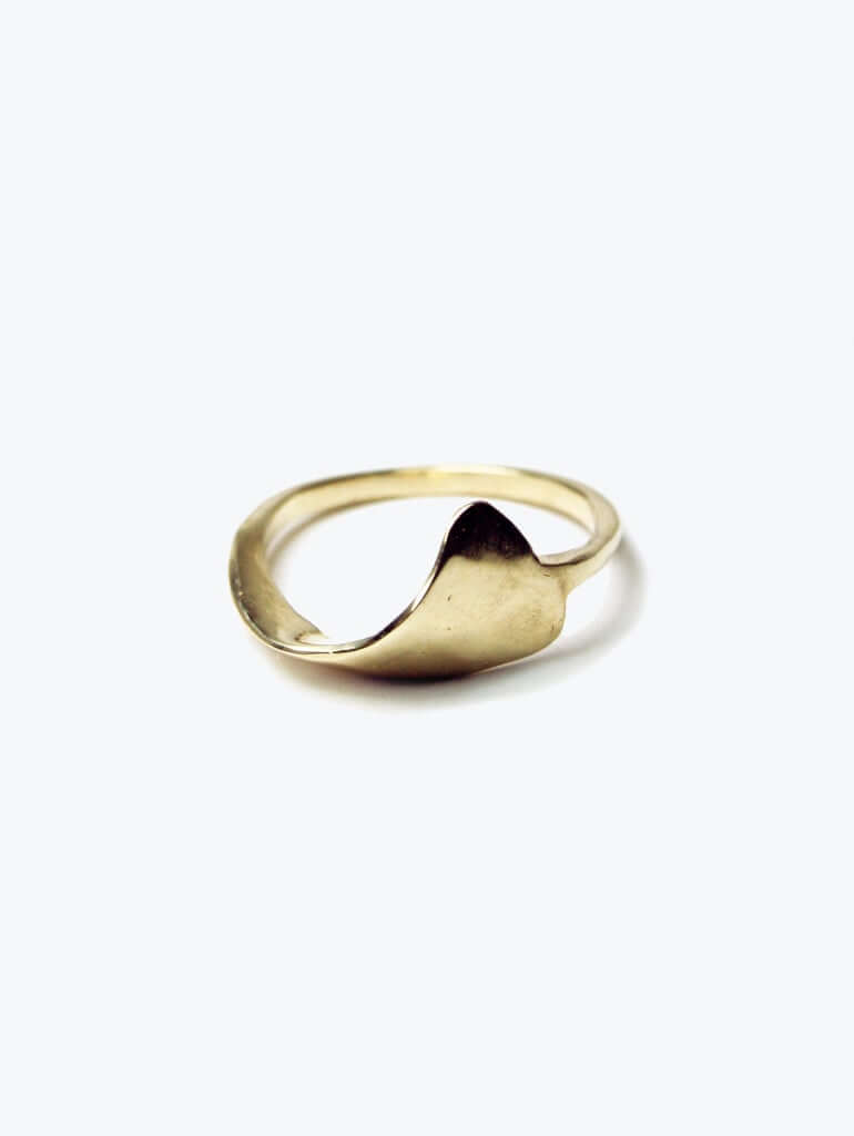 Sculptural Billow wedding Ring Gold, Ring, Macha Studio, Brooklyn NYC
