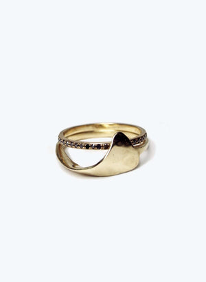 Sculptural Billow wedding Ring Gold, Ring, Macha Studio, Brooklyn NYC