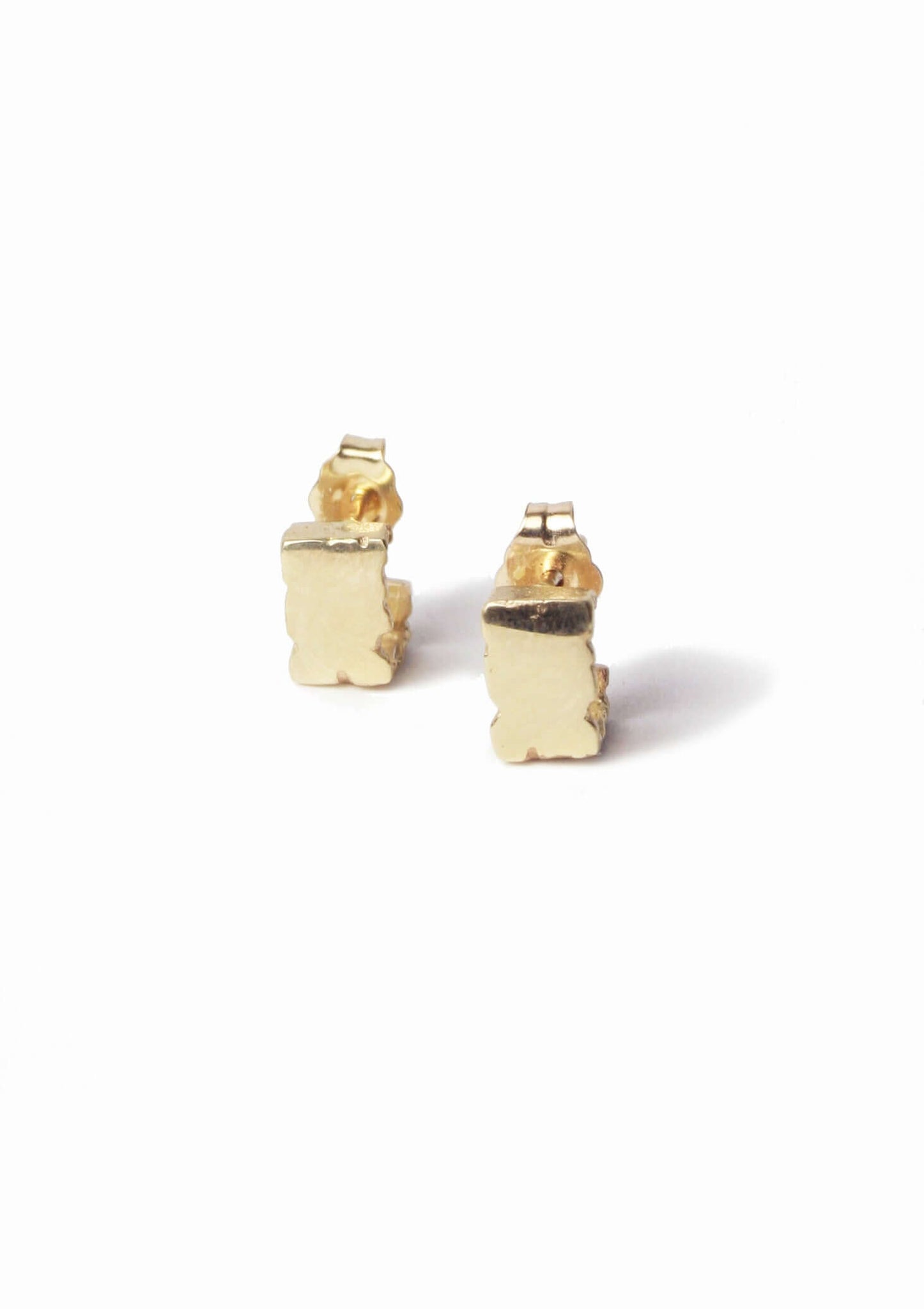 Solid Gold Textured Handcrafted Earrings