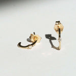 Gold Diamond Hoop Earrings Macha Studio Brooklyn New York