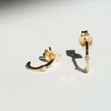 Gold Diamond Hoop Earrings Macha Studio Brooklyn New York