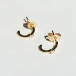 Gold Diamond Hoop Earrings Macha Studio Brooklyn New York