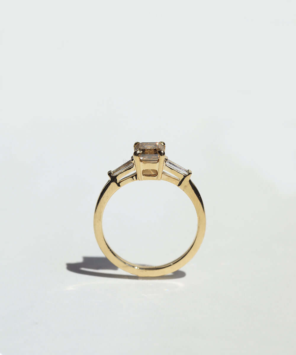 cognac diamond yellow gold baguette Brooklyn New York