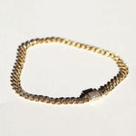 14k gold diamonds curb chain bracelet macha jewelry brooklyn nyc