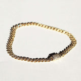 14k gold diamonds curb chain bracelet macha jewelry brooklyn nyc